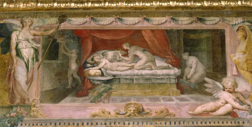 Fries op het plafond van de kamer van Cupido en Psyche, ca. 1530
